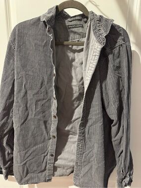 Men's Gray Check Dress Shirt